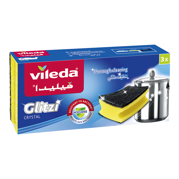 Vileda Glitzi Power Inox – Tampon métallique à récurer