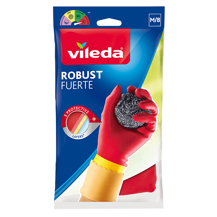 Gants en caoutchouc à toute épreuve Vileda Robust – pour un nettoyage  intensif